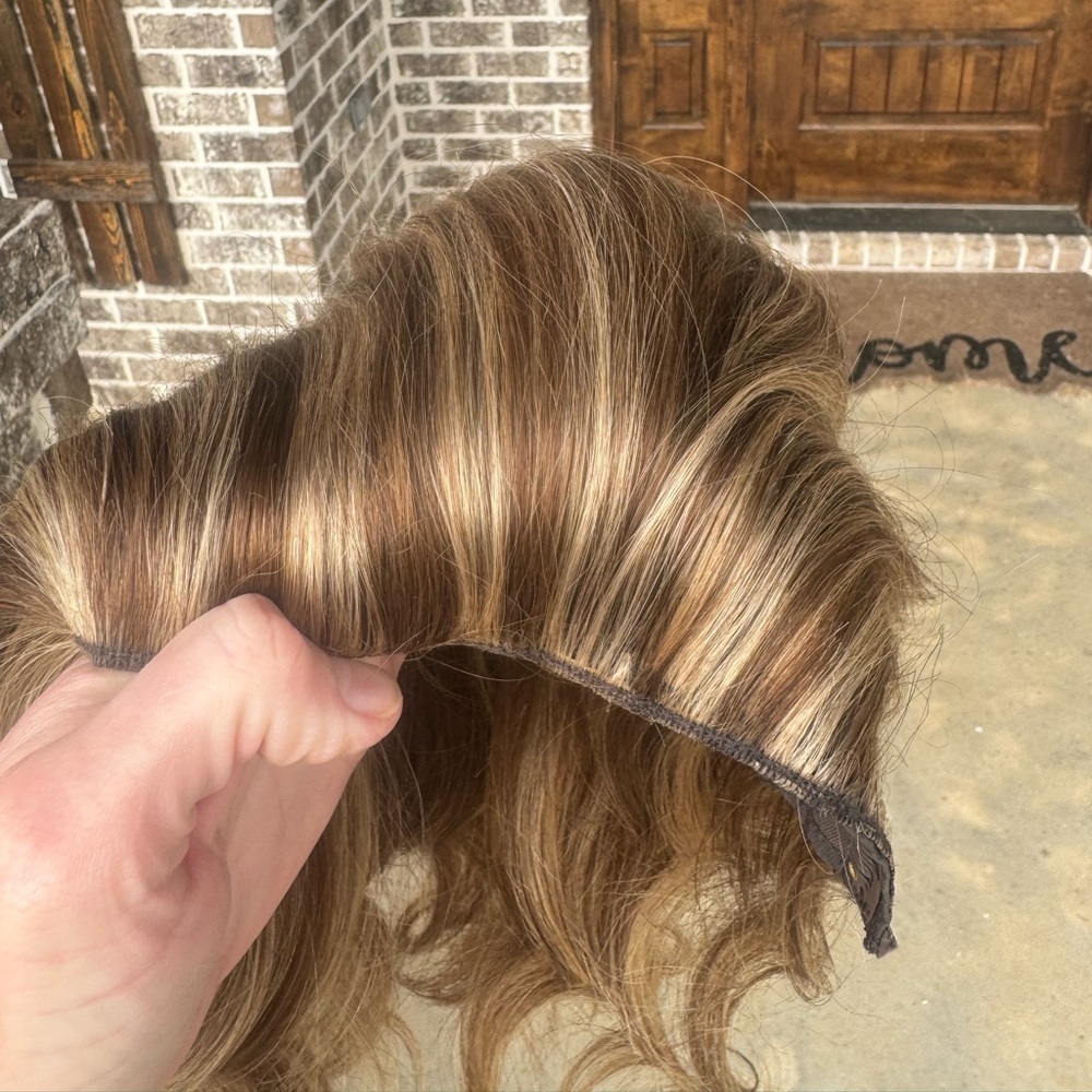 Full Shine brand human hair U part half wig 14-16in - Picture 16 of 16